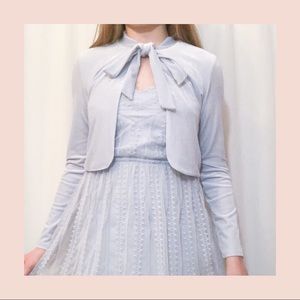 F21 Blue Velvet Cardigan